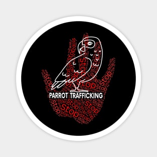 African Grey Timneh Parrot Stop Trafficking Magnet